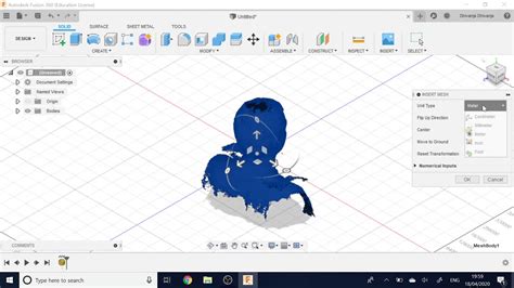 fusion 360 import stl wrong size
